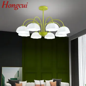 Hongcui žalio stiklo pakabinamas lubų šviestuvas LED Creative Simple Design Pakabinamas šviestuvas namų svetainei Miegamasis