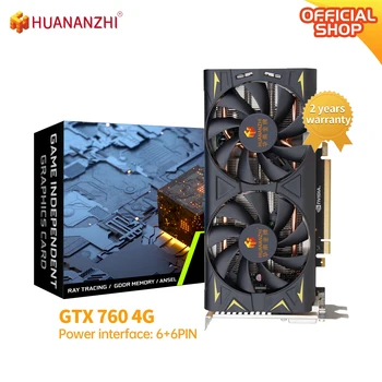 HUANANZHI GTX 760 4G vaizdo plokštės 256 bitų GDDR5 su HDMI suderinama VGA DVI GPU GTX760 vaizdo plokštė