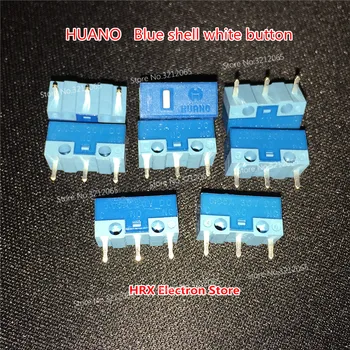 HUANO Blue Shell White Dot Mouse Micro Switch Button Life Of 20 Million 10PCS/LOT