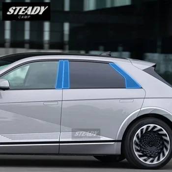 Hyundai IONIQ 5 2022-2023 automobilio išorė PPF skaidrių dažų apsauginė plėvelė TPU Anti Scratch BC lango stulpo juostelė