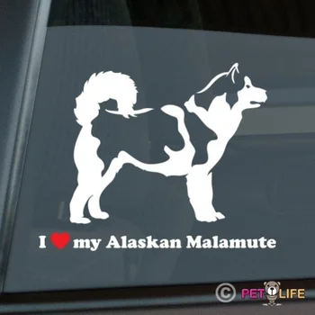 I Love My Alaskan Malamute Sticker Die Cut Vinyl - mally car decals