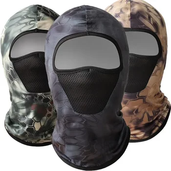Ice Silk Sunblock Head Cover Marle Mask Desert Python Print Leisure Baotou Hat for Men Cycling Quick Drying Head Cover