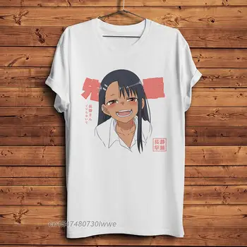 Ijiranaide Nagatoro Hayase San Humorous Anime Tshirt Men White Casual Short T Shirt Unisex Otaku Tee Don't Toy With Me