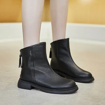 Ins Fashion martens Batai moterims 2022 m. Rudens britų platformos studentų kulkšnies batai 