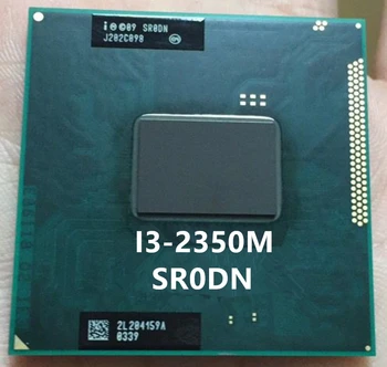 Intel Core i3-2350M i3 2350M SR0DN 2,3 GHz dviejų branduolių keturių gijų procesoriaus porcessor L2=512M L3=3M 35W lizdas G2