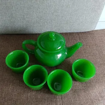 Išskirtinis kinų nefrito žalio nefrito rankų darbo Kung Fu arbatos arbatos rinkinys