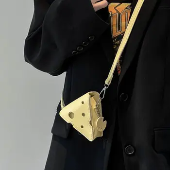 Juokingos merginos Sūrio forma Laisvalaikio krepšys Lūpdažis Rankinė Pečių pasiuntinys Piniginės Monetos Krepšys Moterų kryžminis krepšys