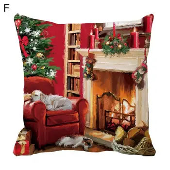 Kalėdinis pagalvės užvalkalas Paslėptas užtrauktukas Pagalvės dėklas Mesti pagalvės užvalkalas Pagrindinis Kalėdų vakarėlio dekoravimas