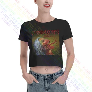 Kanibalų lavonas Cd Cvr Smurtas Neįsivaizduojamos moterys Apkarpyti viršutinius marškinėlius Tee Vtg Trend Fashion Hot Selling Moteriški marškiniai