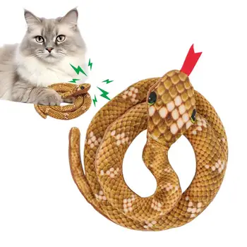 Katžolės gyvatės katėms Interaktyvus katės gyvatės žaislas Interaktyvus pliušinis katinas Žaislai kambarinėms katėms Įdaryti gyvatės Katės žaislas