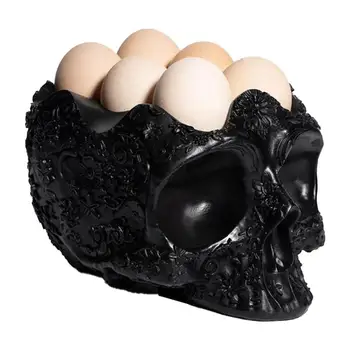 Kaukolės kiaušinių dozatorius Helovino skeletas Kiaušinių konteineris Šaldytuvo laikymas Kiaušinių dėžutė Šaldytuvo rūšiavimas Naudojamas namų virtuvėje