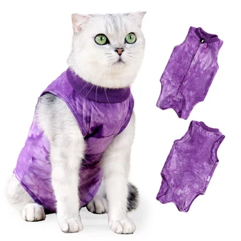 Kačių chirurgijos atkūrimo kostiumas pilvo žaizdoms odos ligos Anti laižymas Kačių spay kastracijos atkūrimo kostiumas katėms Šunims