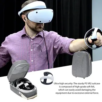 Kelioninis nešiojimo dėklas, suderinamas su PS VR2 Vr akinių rankena Lagamino daugiafunkcis nešiojamas laikymo krepšys