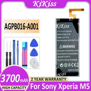  KiKiss Galinga baterija AGPB016-A001 3700mAh skirta Sony Xperia M5 E5603 E5606 E5653 E5633 E5643 E5663 E5603 E5606 Bateria