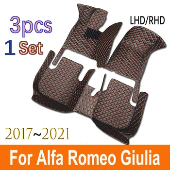 Kilimai Alfa Romeo Giulia 2021 2020 2019 2018 2017 Automobilių grindų kilimėliai Individualus stilius Automobilių salonas Aksesuarai Kojų pagalvėlės Dangtelis