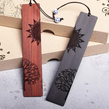 kinų stiliaus medinė žymė Saulės medžio drožyba Raudonmedžio žymė Studentų biuro rašymo reikmenys Mokyklinės kanceliarinės prekės