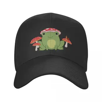 Klasikinė animacinė varlė su grybų beisbolo kepuraite moterims vyrams Reguliuojama tėčio kepurė lauke Snapback kepurės