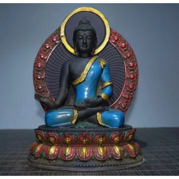 Kolekcija Kilmingos spalvos glazūros drožyba Sakyamuni spalvota tapyba Budos statula