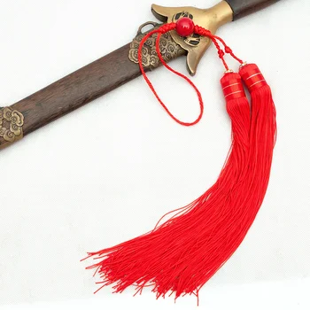 Kovos menai Taiji kardo puokštė Tai Chi kardo priedai Wushu kinų mazgas kinų tradiciniai trumpi viduriniai ilgi raudoni karoliukai