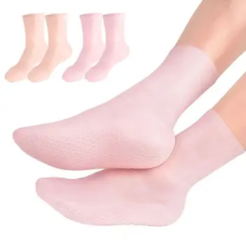 Krekingo pėdų priežiūros kojinės Anti Cracking Pėdų priežiūros kojinės Drėkinamosios kojinės Pėdų SPA Pedikiūro kojinės Ilgos silikoninės kojinės