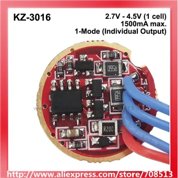 KZ-3016 individualus trigubas šviesos diodas 20mm 1.5A 2.7V - 4.5V Vairuotojo plokštė ( 1 vnt.)