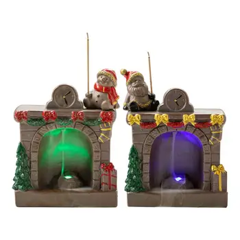Kūgio atgalinio srauto smilkalų degiklis Aukštos kokybės kalėdinis keraminis atgalinio srauto degiklis Namų dekoratyvinės dervos krioklys Kūgio smilkalų degiklis