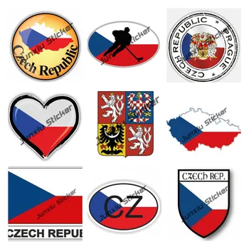 Kūrybiniai lipdukai Čekijos Respublika Vėliavos lipdukas Asmenybė Čekijos Respublika CZ žemėlapis Vėliavos priedai Kodas Atspindintis langų automobilio dekoras