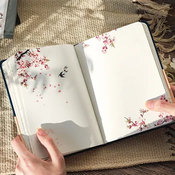 Kūrybinis spalvingas puslapis Sąsiuvinis kinų stiliaus kieto viršelio dienoraščio knygos Savaitės planuoklio vadovas Spalva viduje puslapis