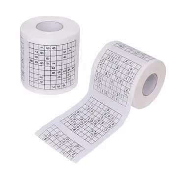 Kūrybinis Sudoku žaidimas Tualetinio popieriaus žaidimai Ritininio popieriaus rankšluostis Atkaklumas Patvarus juokingas Spausdintas Tualetinis popierius Vonios kambario aksesuarai