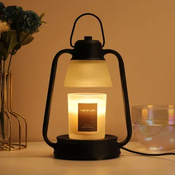 Kūrybinė pritemdoma aromaterapinė lempa Mieganti žvakė Stalinė lempa Elektrinis vaškas Žvakė Lydyk Šiltesnė lempa Žvakė Metalinė šviesa