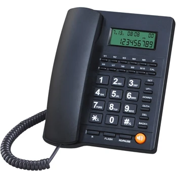 Laidinis fiksuotojo ryšio telefonas Didelis mygtukas Namų ūkis Verslo stalinis fiksuotojo ryšio telefonas su LCD ekranu, skirtu 