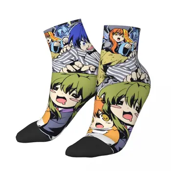 Laimingos vyriškos kulkšnies kojinės Clannad Manga Cut Harajuku Novelty Crew kojinių dovanų raštas Atspausdintas