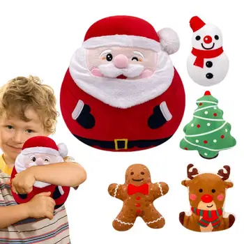 Lankstūs pliušiniai su šypsena Sniego senis minkštas mesti pagalvę mergaičių dovana Pliušinė lėlė Kalėdinės dekoracijos priedai sofai Sofa