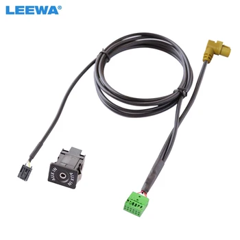 LEEWA automobilinis radijas USB AUX-In kabelio kištukas AUX lizdo adapteris, skirtas Audi MMI3G 3G+ A6L / A4L / Q5 / Q7 / A5 / S5 / TT AUX laidų pynė #CA6815