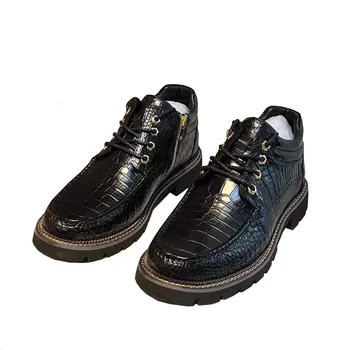 leimanxiniu krokodilas Vyriški batai Nauji rudens ir žiemos šilti komfortiški bateliai su užtrauktuku Europoje ir Amerikoje Laisvalaikio batai