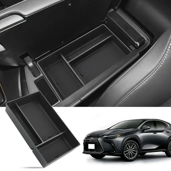 LFOTPP automobilio centrinė daiktadėžė, skirta Lexus NX NX250 NX350 2022 2023 Neslidūs guminiai porankių laikymo dėžutės automatiniai interjero aksesuarai