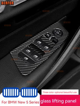 LHD Automobilio durų langų stiklo pakėlėjas Reguliatorius Porankis Mygtuko rankenėlės stilius Apdailos dangtelis BMW 5 serijai 525li 530li 535le 2018-2022