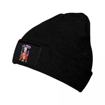 Lil Peep 90s Reperis Mezgė skrybėlę Beanies Rudens žiemos kepurė Šiltos Unisex gatvės kepurės vyrams moterims