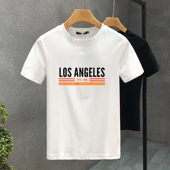 Los Andželo mada vyriškiems marškinėliams Aukštos kokybės spausdinimas 2yk prabangus prekės ženklo dizainas Vasaros trišakiai Prekės ženklo viršūnės Unisex Oversized S-7XL