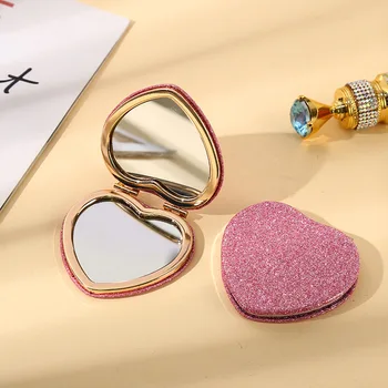 Love Portable Makeup Mirror Mini sulankstomas nešiojamas dvipusis kosmetinis veidrodis grožio įrankis