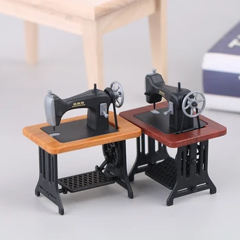 Lėlių namelio dekoravimo mini baldų imitacijos siuvimo mašinos modelis