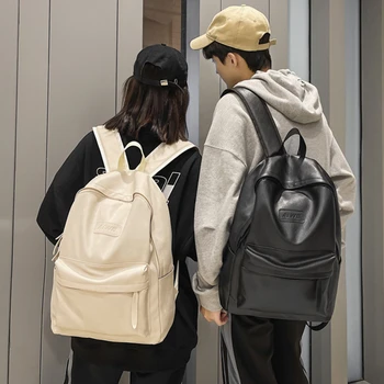 Mados poros kuprinė PU odinis vyriškas laisvalaikio paprastas kelioninis krepšys per petį Aukštos kokybės moteriškas mokyklinis krepšys