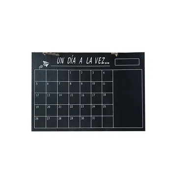 Medinis kalendorius Ant sienos kabanti kreidinė lenta Datos skaičiavimas Juoda pranešimų lenta Namų biuro dekorai