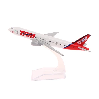 Metalo skalė 1:400 Lėktuvo kopija Brazilijos TAM Boeing 777 lėktuvas Diecast modelis Aviacijos lėktuvas Kolekciniai žaislai berniukams