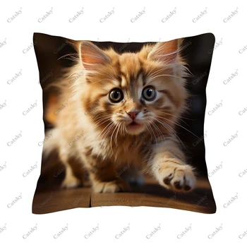Mielas pūkuotas katinas Atpalaiduojanti pagalvėlė Pagalvės užvalkalas Šaunus Asta figūrėlės mėtymo pagalvės užvalkalas namų dekorui Sofa Lova Pagalvės užvalkalas