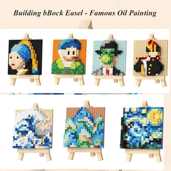 MINI Kūrybinis pasaulis Garsus klasikinis tapyba MOC rinkiniai Modelių konstravimo rinkiniai Blokai Vaikams Žaislai vaikams Chilaren Merginos Draugai Kaladėlės Menas