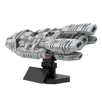 MOC Battlestared Galactica erdvėlaivio modelis Kaušo erdvėlaivio statybinių blokų rinkinys su vitrininiu stovu 3519 vnt žaislai vaikams