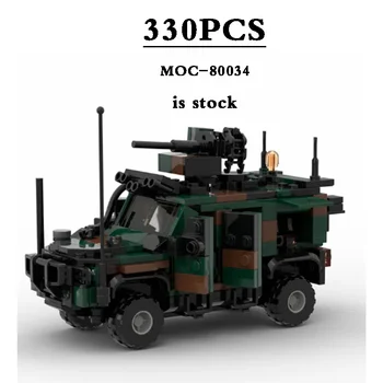 MOC greičio čempionas MOC-80034 karinių automobilių sunkvežimio žaislinio bloko modelis 330PCS sunkvežimio modelio gimtadienio