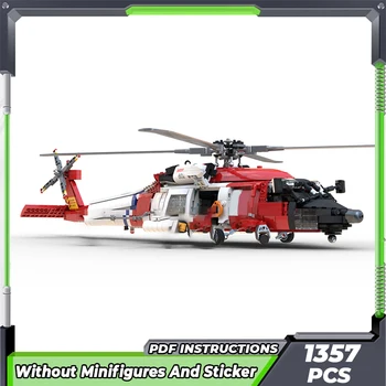 Moc statybinių kaladėlių karinis modelis MH-60J Hawk sraigtasparnio technologija Moduliniai blokai Dovanos Žaislai vaikams 