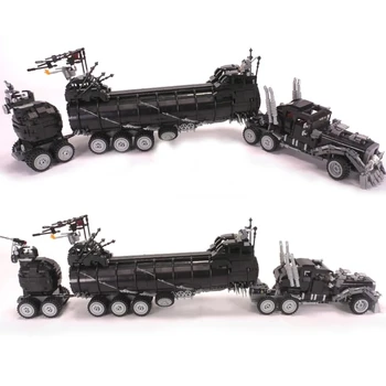 MOC techninio automobilio filmas Mad-Max Karo platformos modifikuotų sunkvežimių rinkiniai Kūrybiniai statybiniai blokai Žaislai vaikams Berniukai Kalėdų dovana